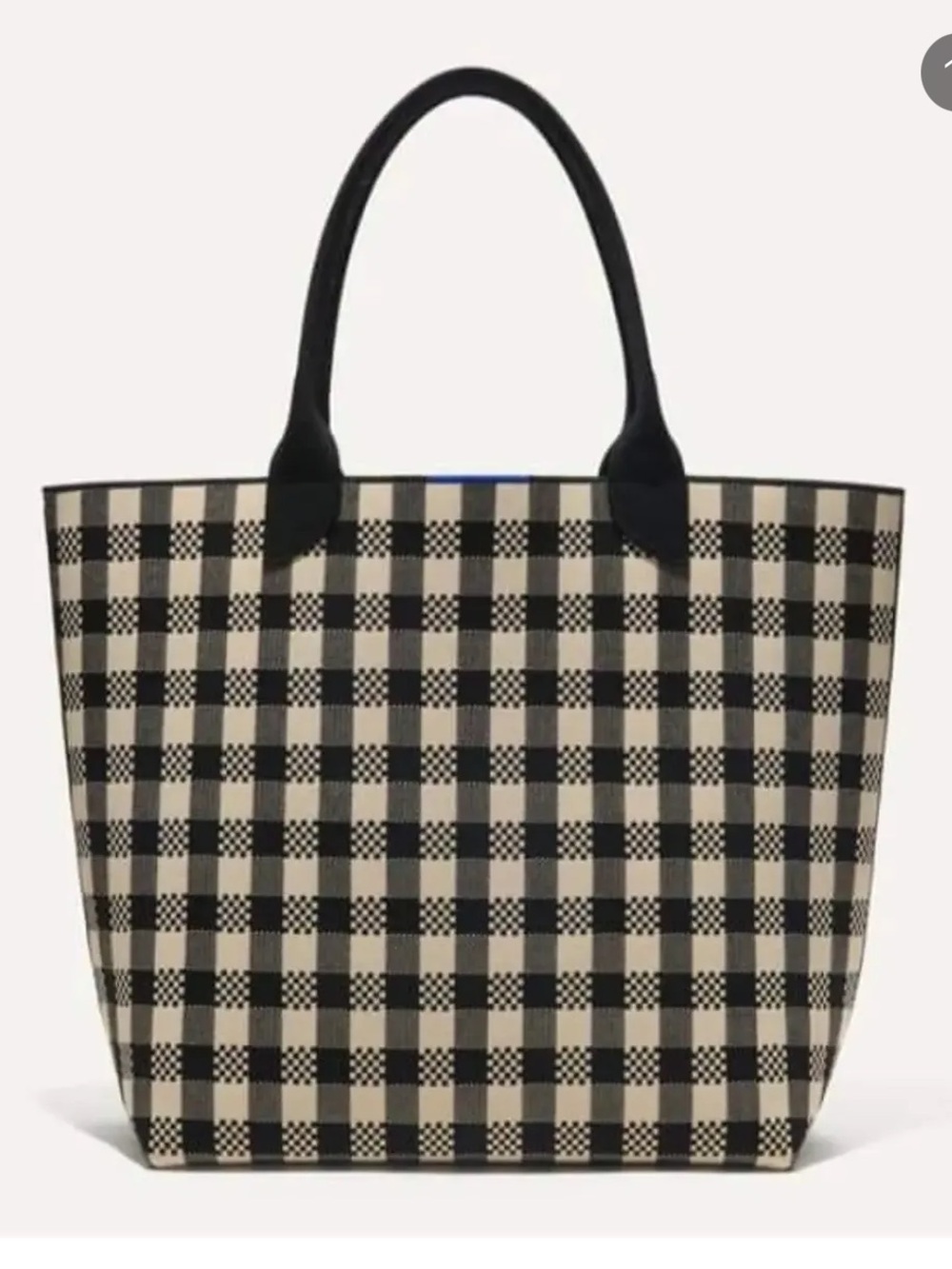 Rothy’s Lightweight Tote Black and Cream Checkered NWT